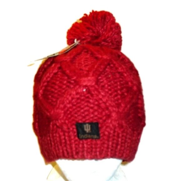 Indiana Hoosiers University Womens Zephyr Red Winter Hat Beanie Cap New Ncaa - Picture 1 of 3